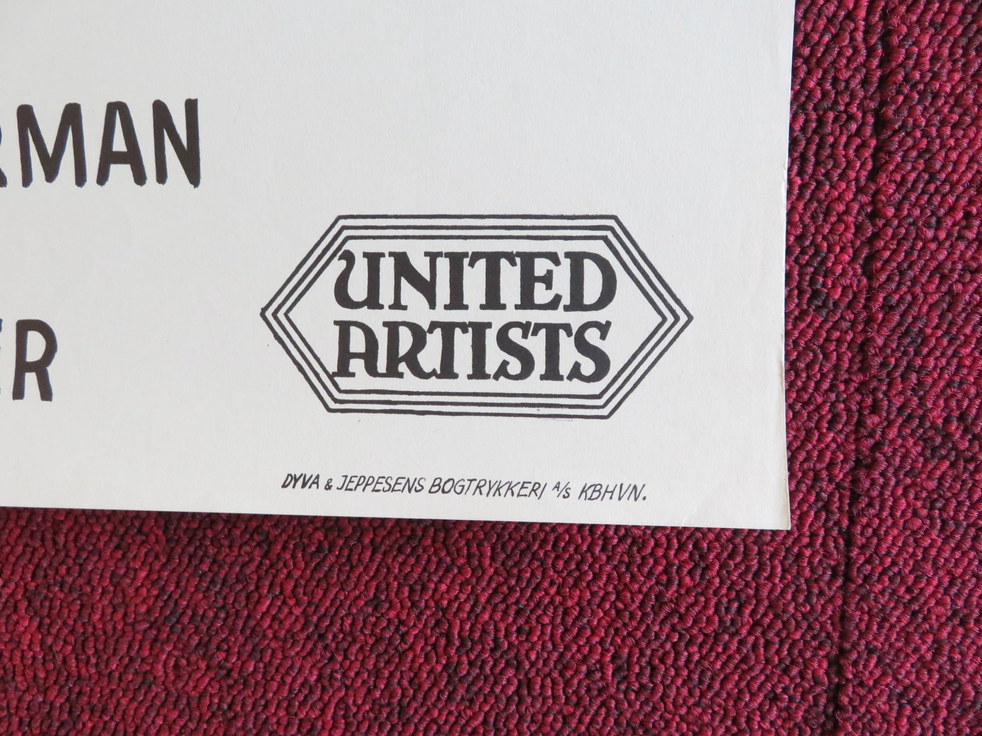 COMANCHE! DANISH POSTER ROLLED DANA ANDREWS KENT SMITH 1959 - Rendezvous Cinema