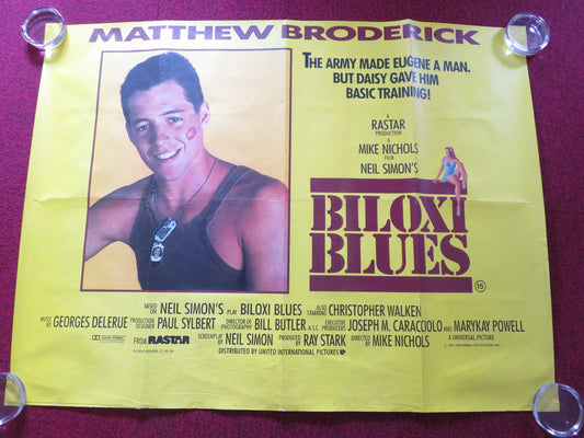 BILOXI BLUES UK QUAD ROLLED POSTER MATTHEW BRODERICK 1988