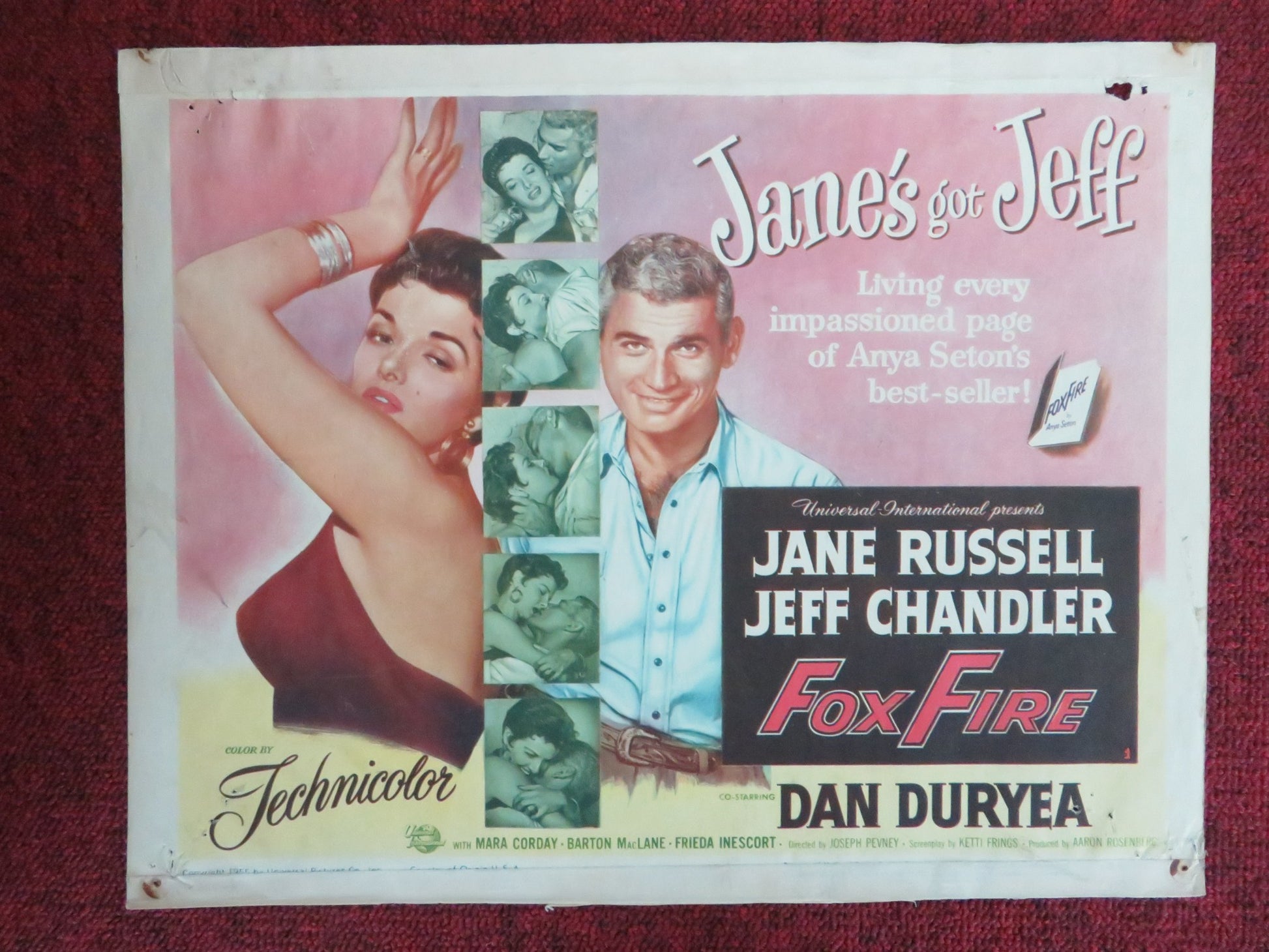 FOXFIRE US LOBBY CARD FULL SET JANE RUSSELL JEFF CHANDLER 1955 - Rendezvous Cinema
