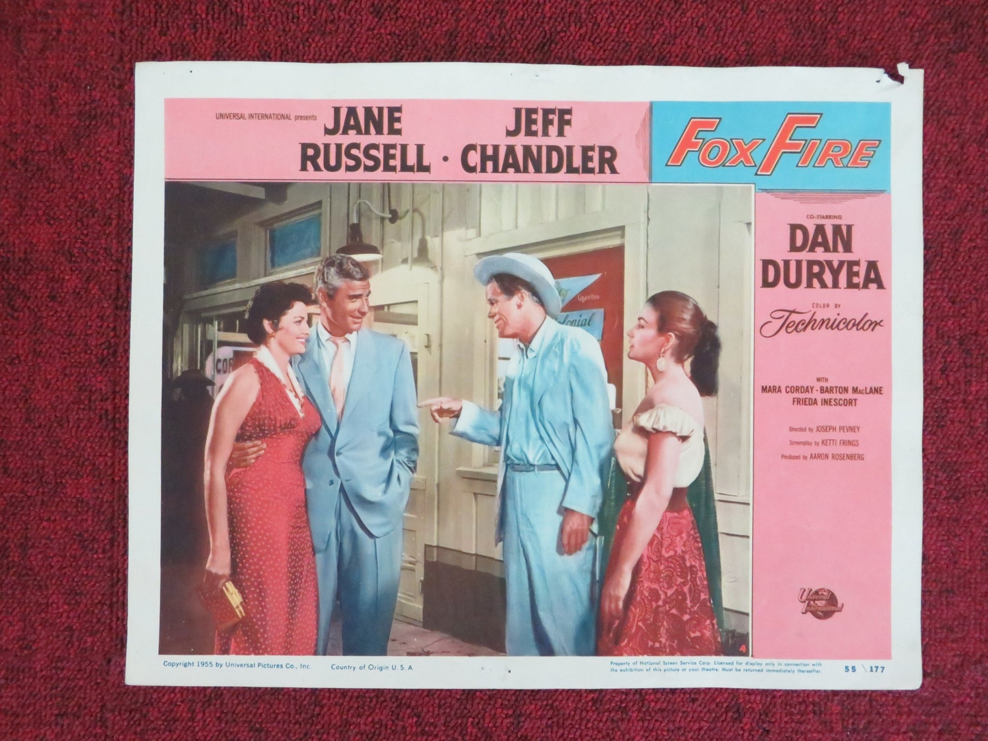 FOXFIRE US LOBBY CARD FULL SET JANE RUSSELL JEFF CHANDLER 1955 - Rendezvous Cinema