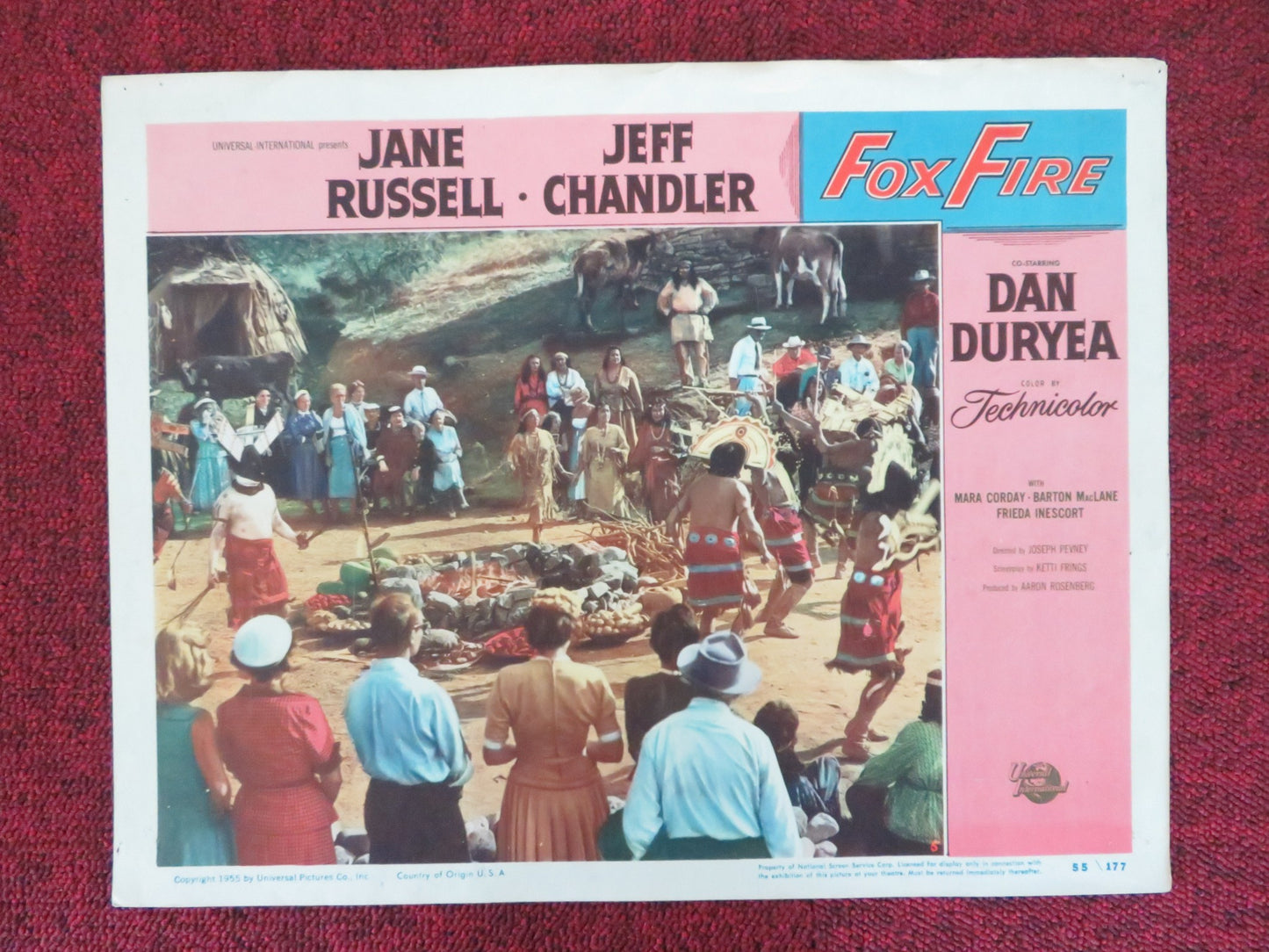 FOXFIRE US LOBBY CARD FULL SET JANE RUSSELL JEFF CHANDLER 1955 - Rendezvous Cinema