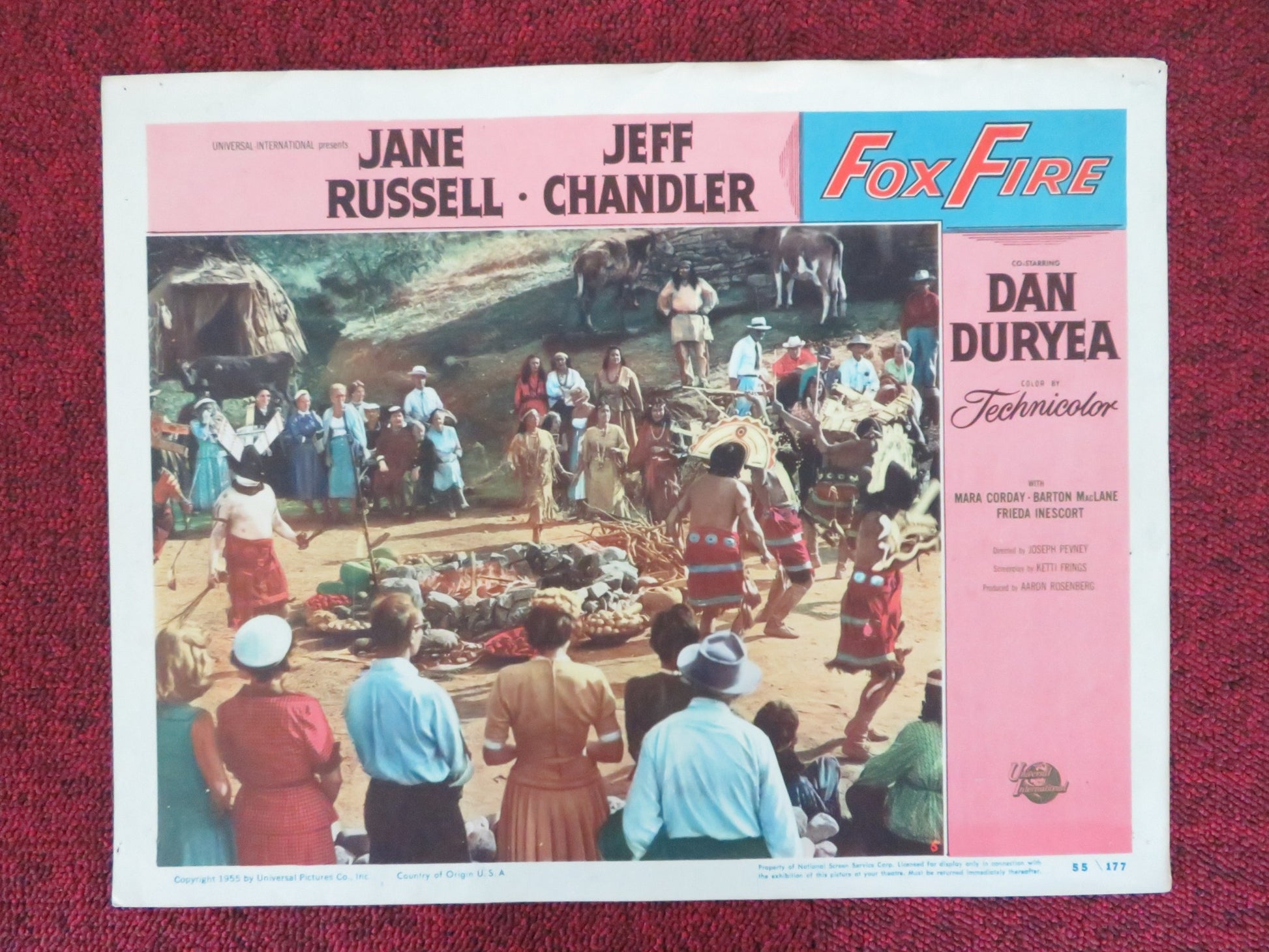 FOXFIRE US LOBBY CARD FULL SET JANE RUSSELL JEFF CHANDLER 1955 - Rendezvous Cinema