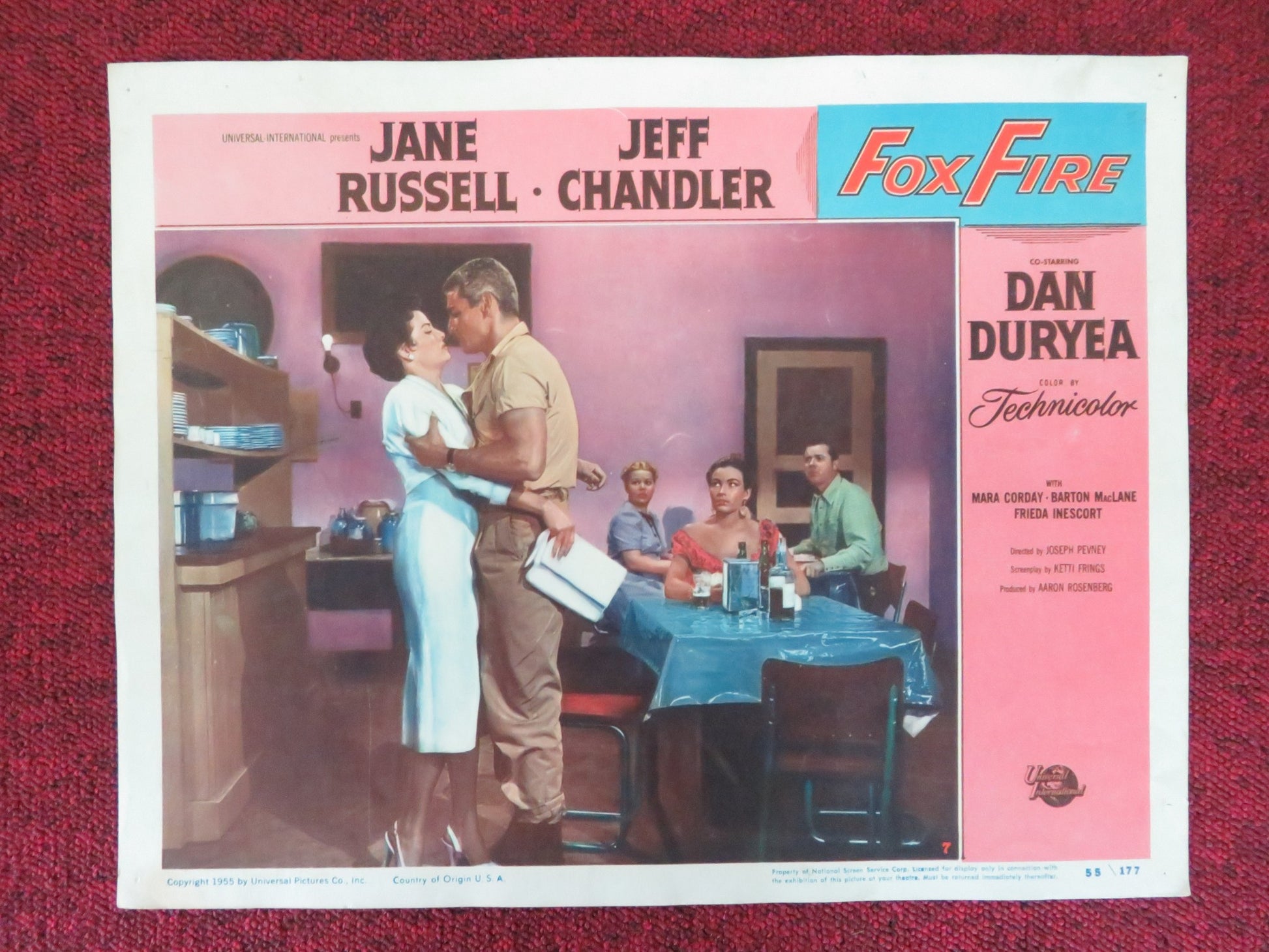 FOXFIRE US LOBBY CARD FULL SET JANE RUSSELL JEFF CHANDLER 1955 - Rendezvous Cinema