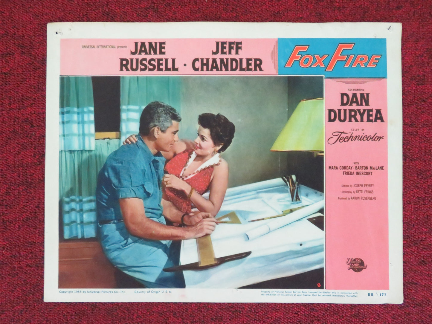 FOXFIRE US LOBBY CARD FULL SET JANE RUSSELL JEFF CHANDLER 1955 - Rendezvous Cinema