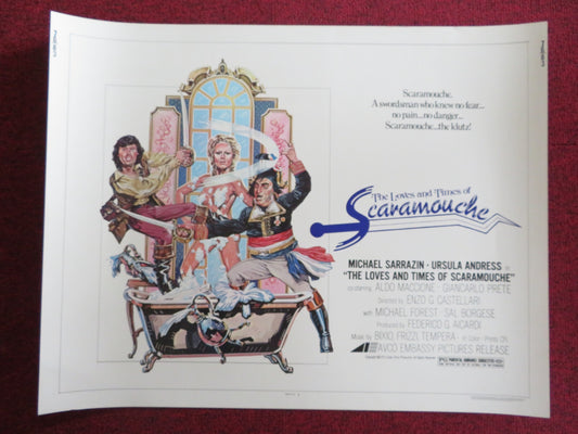 THE LOVES AND TIMES OF SCARAMOUCHE US HALF SHEET (22"x 28") POSTER SARRAZIN 1976