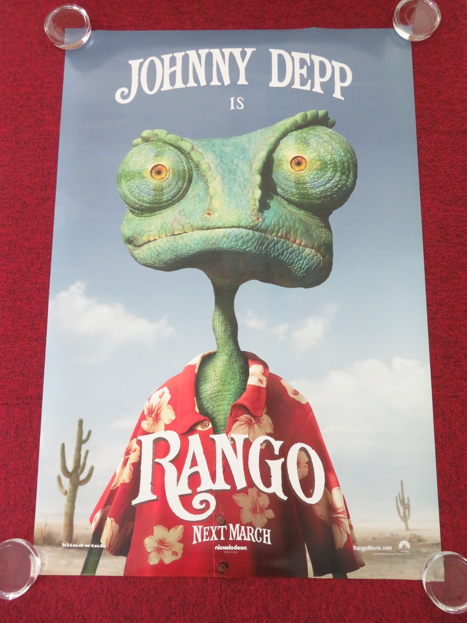 RANGO US ONE SHEET ROLLED POSTER JOHNNY DEPP ISLA FISHER 2011 - Rendezvous Cinema