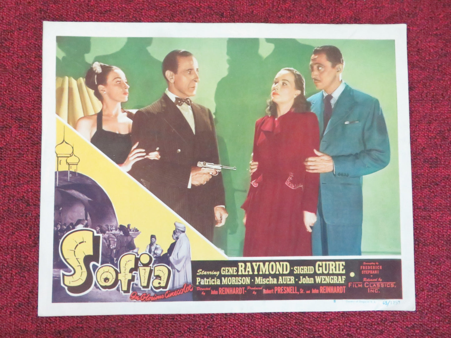 SOFIA US LOBBY CARD FULL SET GENE RAYMOND SIGRID GURIE 1948 - Rendezvous Cinema