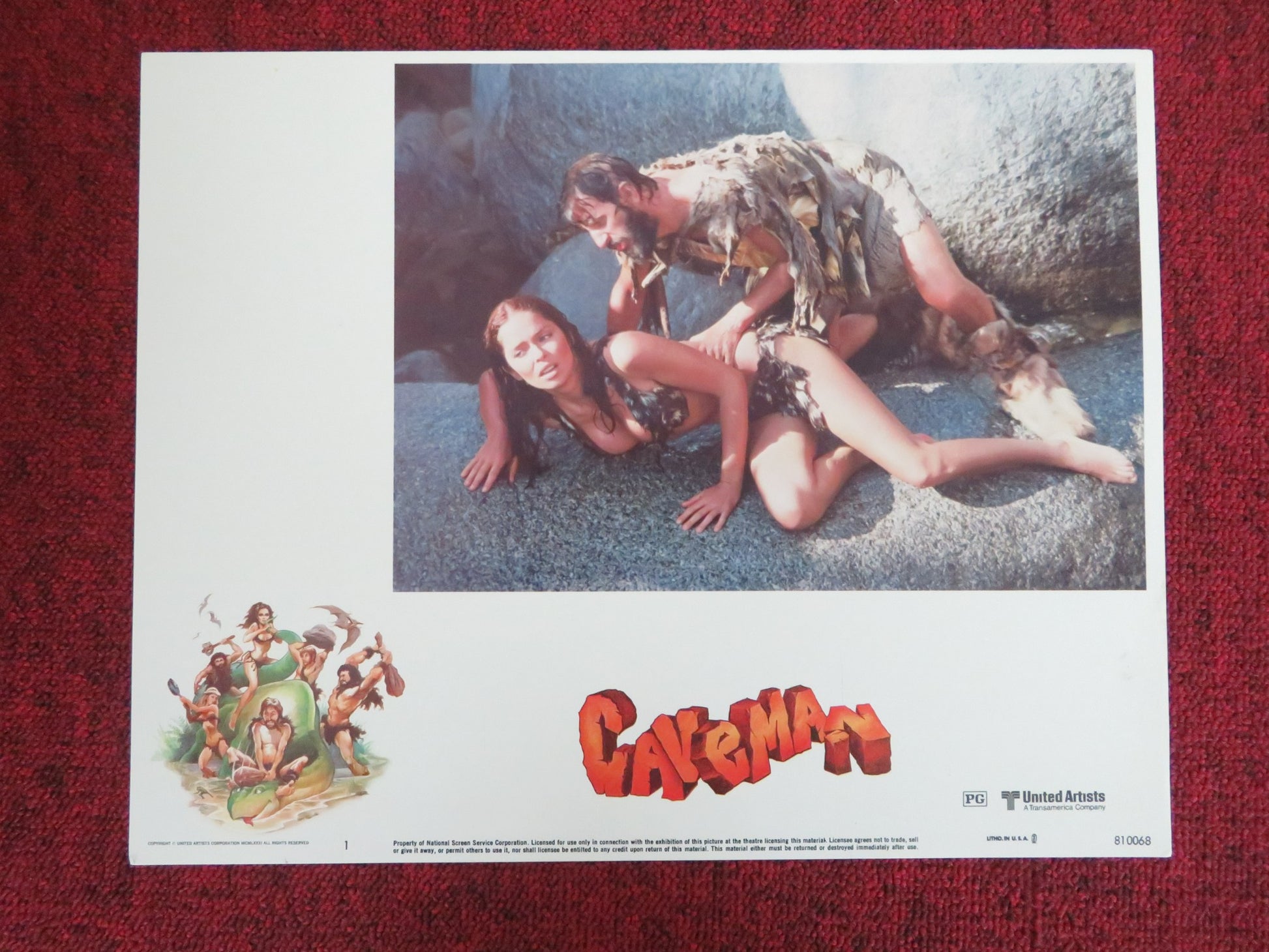 CAVEMAN US LOBBY CARD FULL SET RINGO STARR DENNIS QUAID 1981 - Rendezvous Cinema