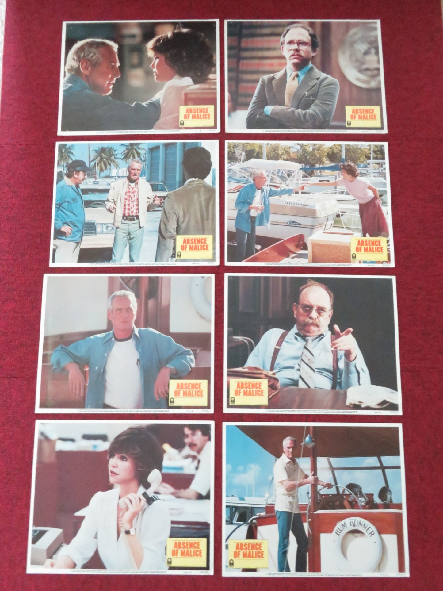 ABSENCE OF MALICE US LOBBY CARD FULL SET PAUL NEWMAN SALLY FIELD 1981 - Rendezvous Cinema