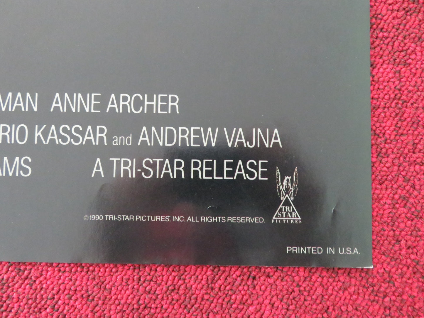 NARROW MARGIN FOLDED US ONE SHEET POSTER GENE HACKMAN ANNE ARCHER 1990 - Rendezvous Cinema