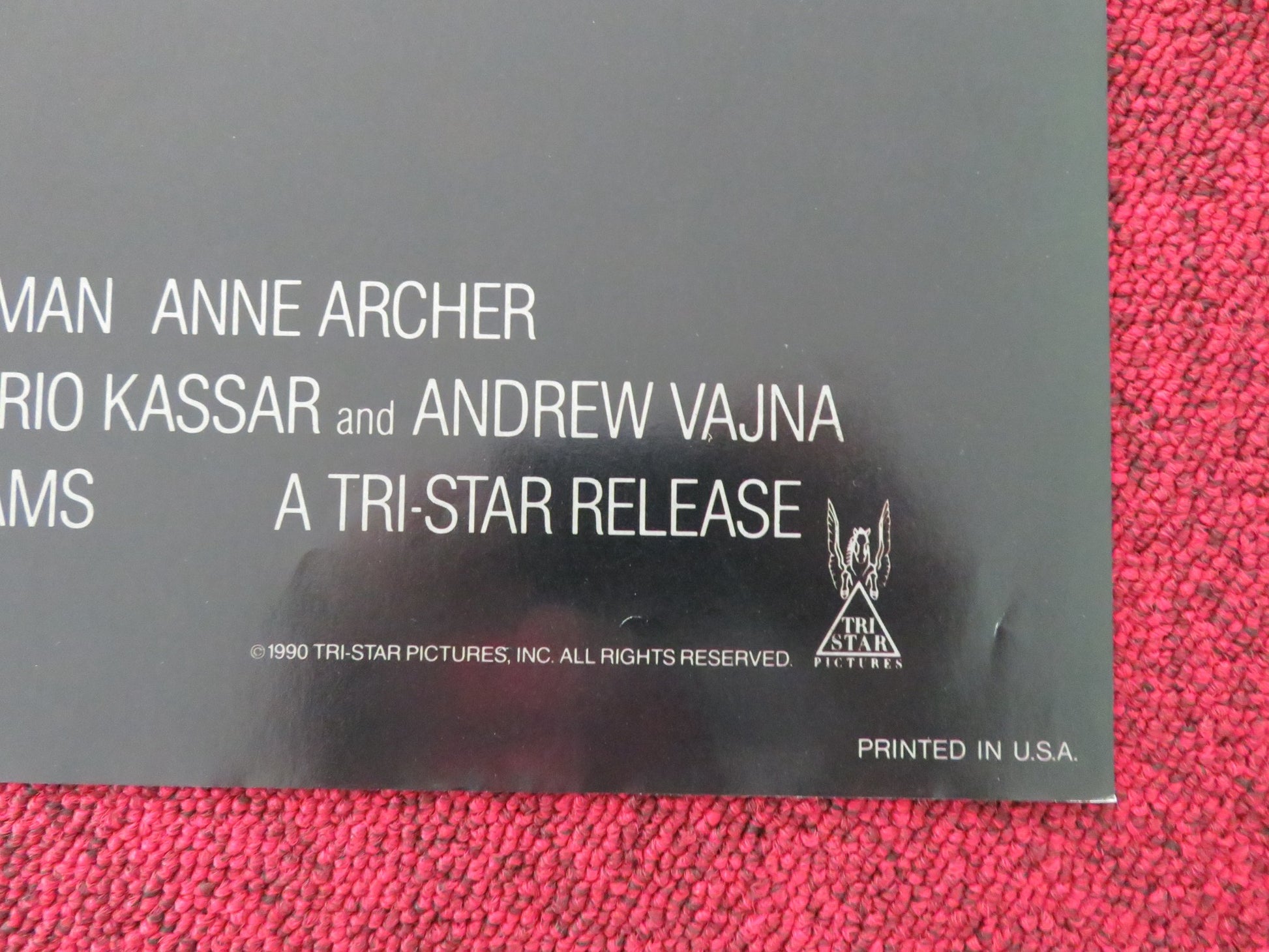 NARROW MARGIN FOLDED US ONE SHEET POSTER GENE HACKMAN ANNE ARCHER 1990 - Rendezvous Cinema