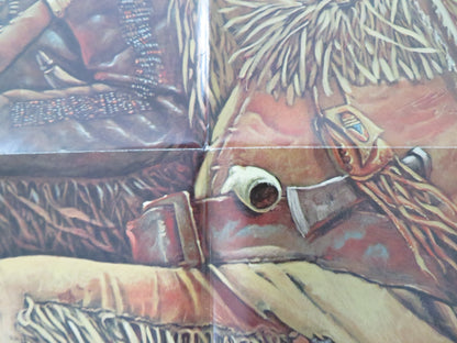 THE MOUNTAIN MEN -B FOLDED US ONE SHEET POSTER CHARLTON HESTON BRIAN KEITH 1980 - Rendezvous Cinema