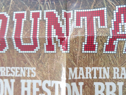 THE MOUNTAIN MEN -B FOLDED US ONE SHEET POSTER CHARLTON HESTON BRIAN KEITH 1980 - Rendezvous Cinema