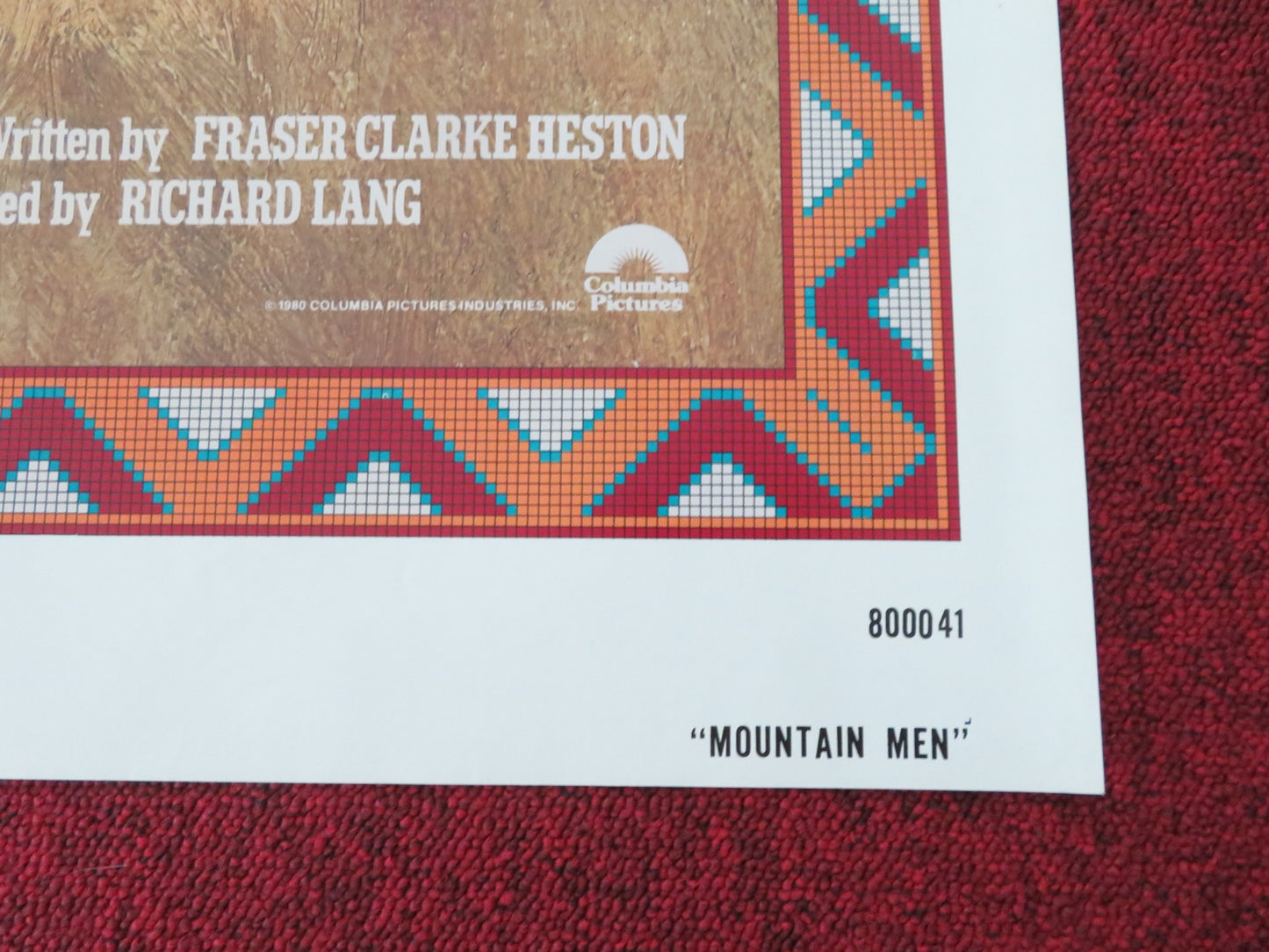 THE MOUNTAIN MEN -B FOLDED US ONE SHEET POSTER CHARLTON HESTON BRIAN KEITH 1980 - Rendezvous Cinema