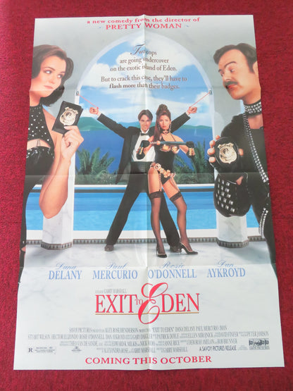 EXIT TO EDEN FOLDED US ONE SHEET POSTER DAN AYKROYD DANA DELANY 1994 - Rendezvous Cinema