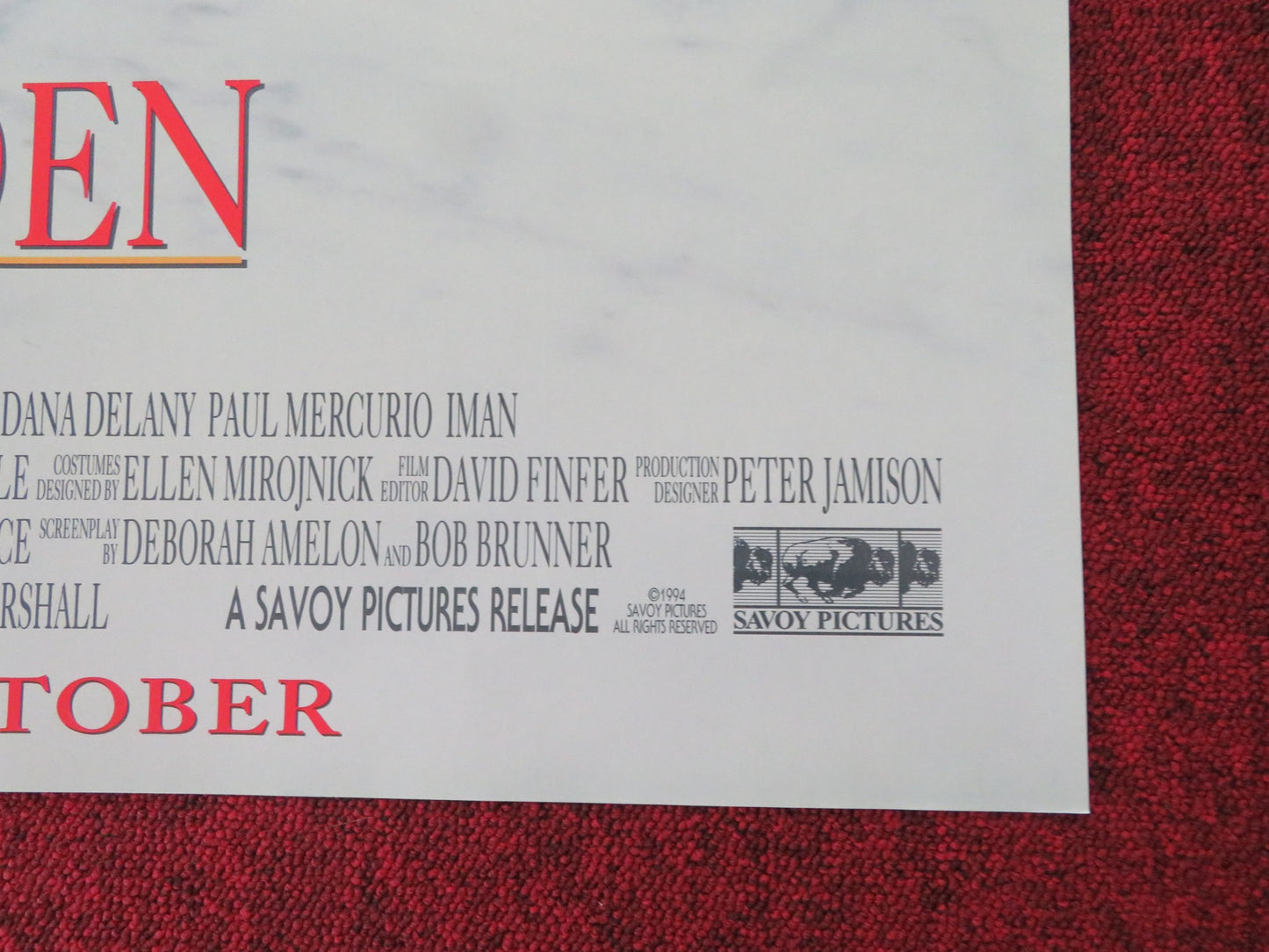 EXIT TO EDEN FOLDED US ONE SHEET POSTER DAN AYKROYD DANA DELANY 1994 - Rendezvous Cinema