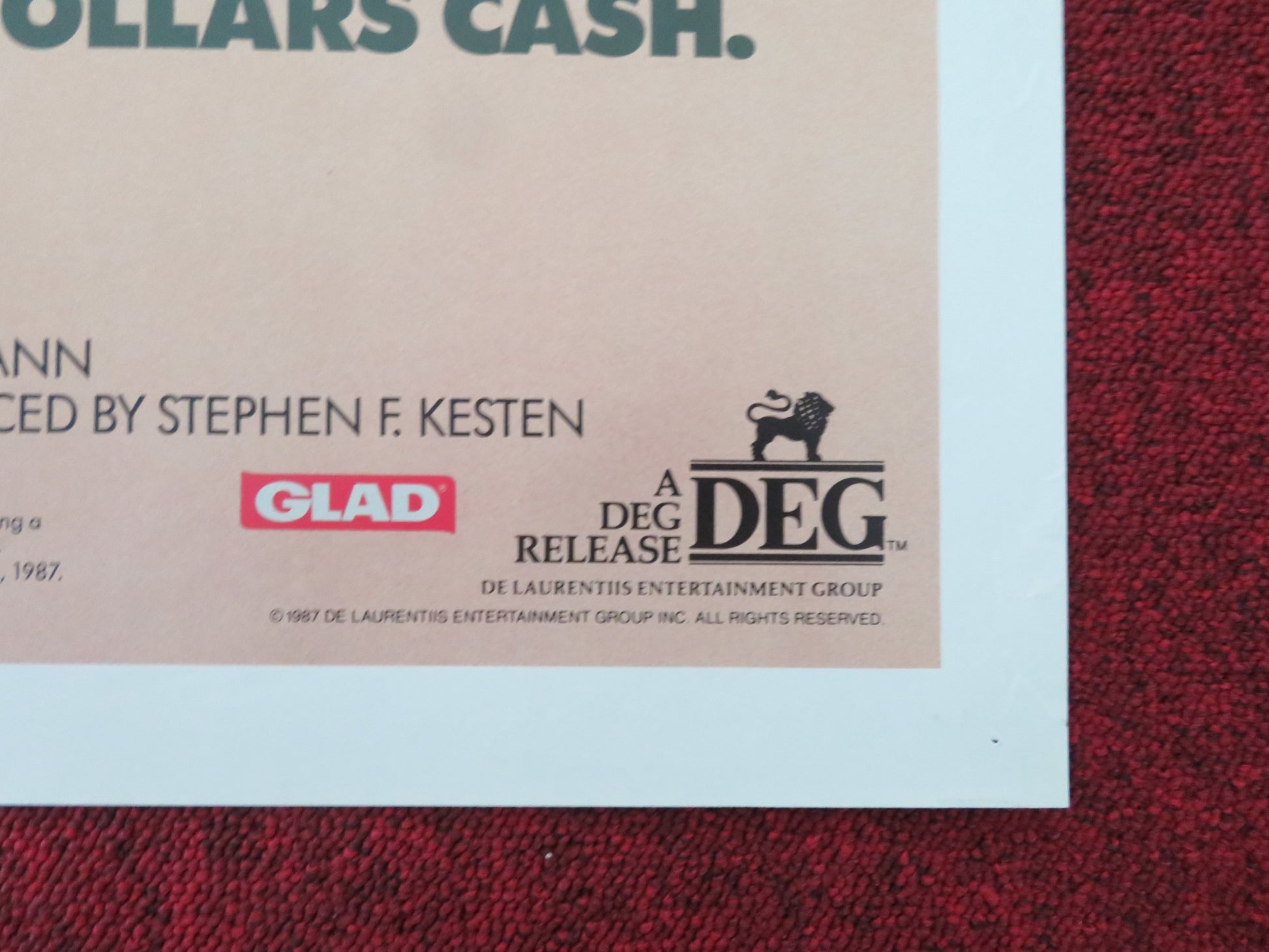 MILLION DOLLAR MYSTERY - B FOLDED US ONE SHEET POSTER EDDIE DEEZEN 1987 - Rendezvous Cinema