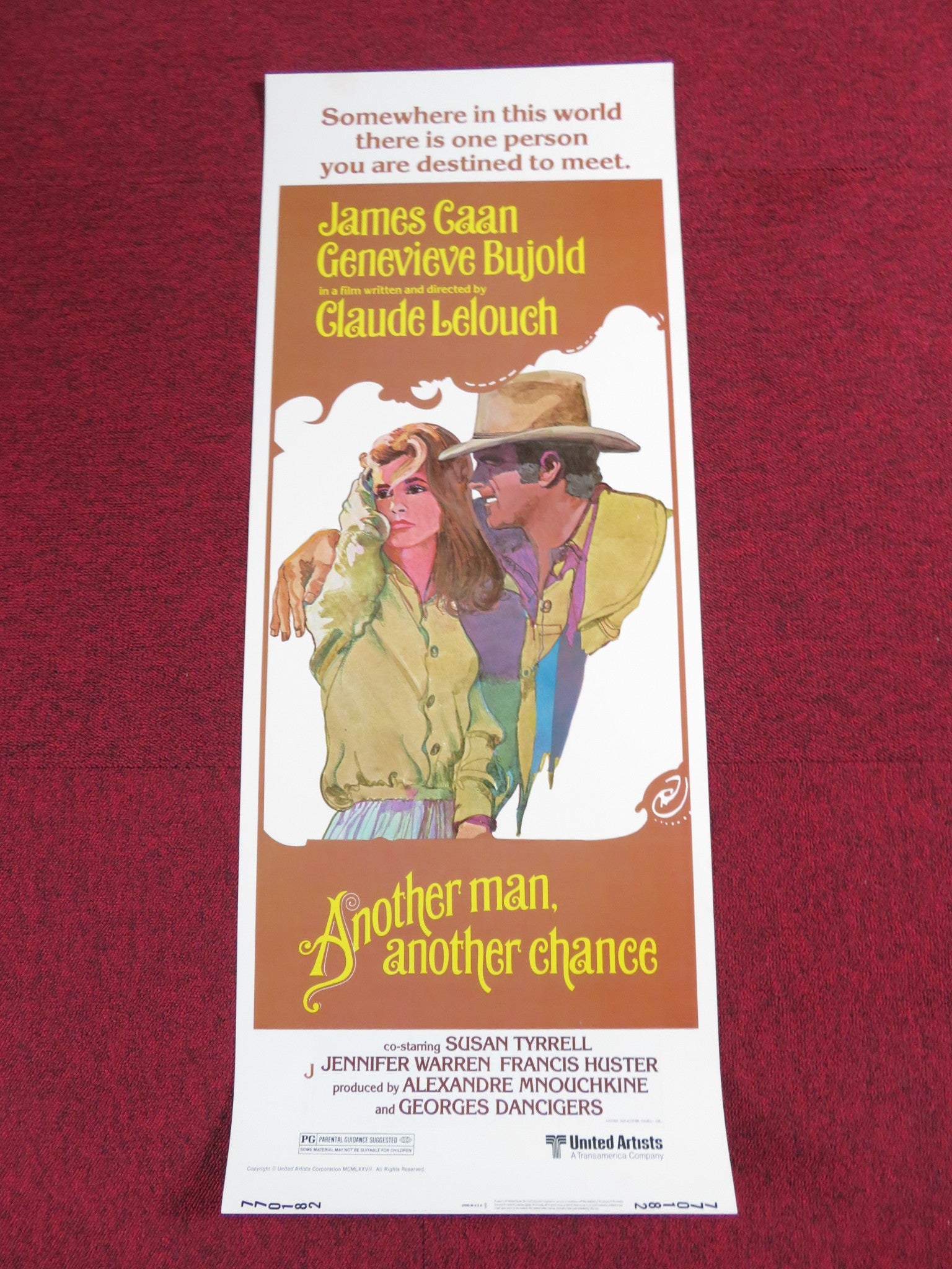 ANOTHER MAN ANOTHER CHANCE- B US INSERT POSTER JAMES CAAN BUJOLD 1977 - Rendezvous Cinema