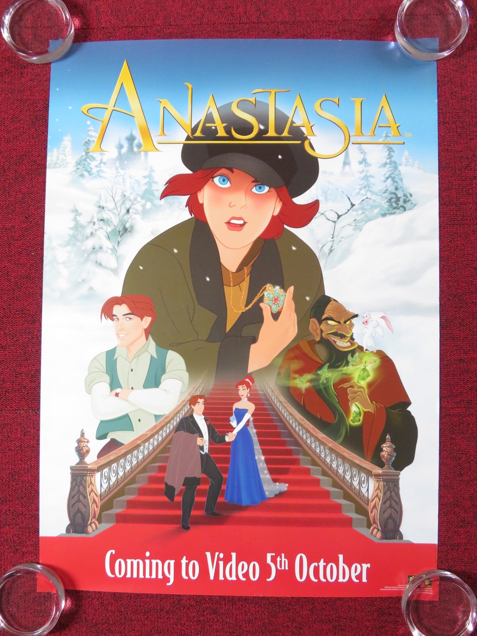 ANASTASIA VHS VIDEO POSTER ROLLED MEG RYAN JOHN CUSACK 1997 - Rendezvous Cinema