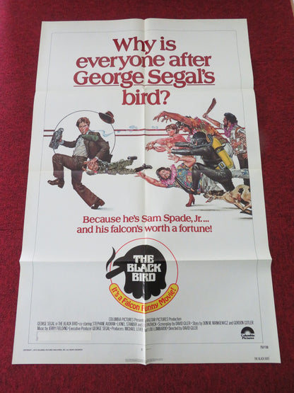 THE BLACK BIRD FOLDED US ONE SHEET POSTER GEORGE SEGAL STEPHANE AUDRAN 1975 - Rendezvous Cinema