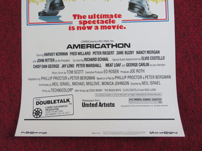 AMERICATHON US INSERT POSTER HARVEY KORMAN FRED WILLARD 1979 - Rendezvous Cinema