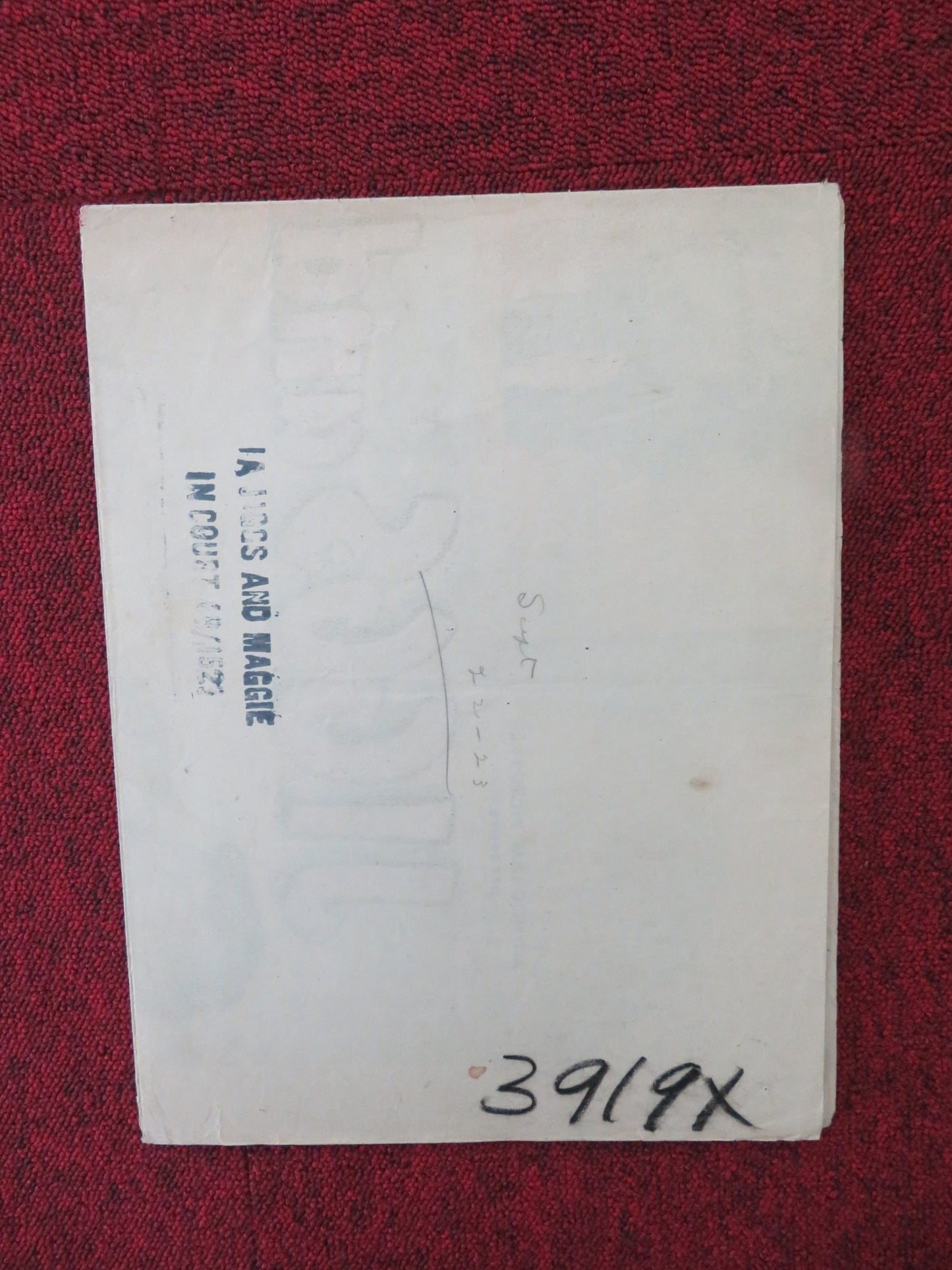 JIGGS AND MAGGIE IN COURT FOLDED US ONE SHEET POSTER JOE YULE RENIE RIANO 1948 - Rendezvous Cinema