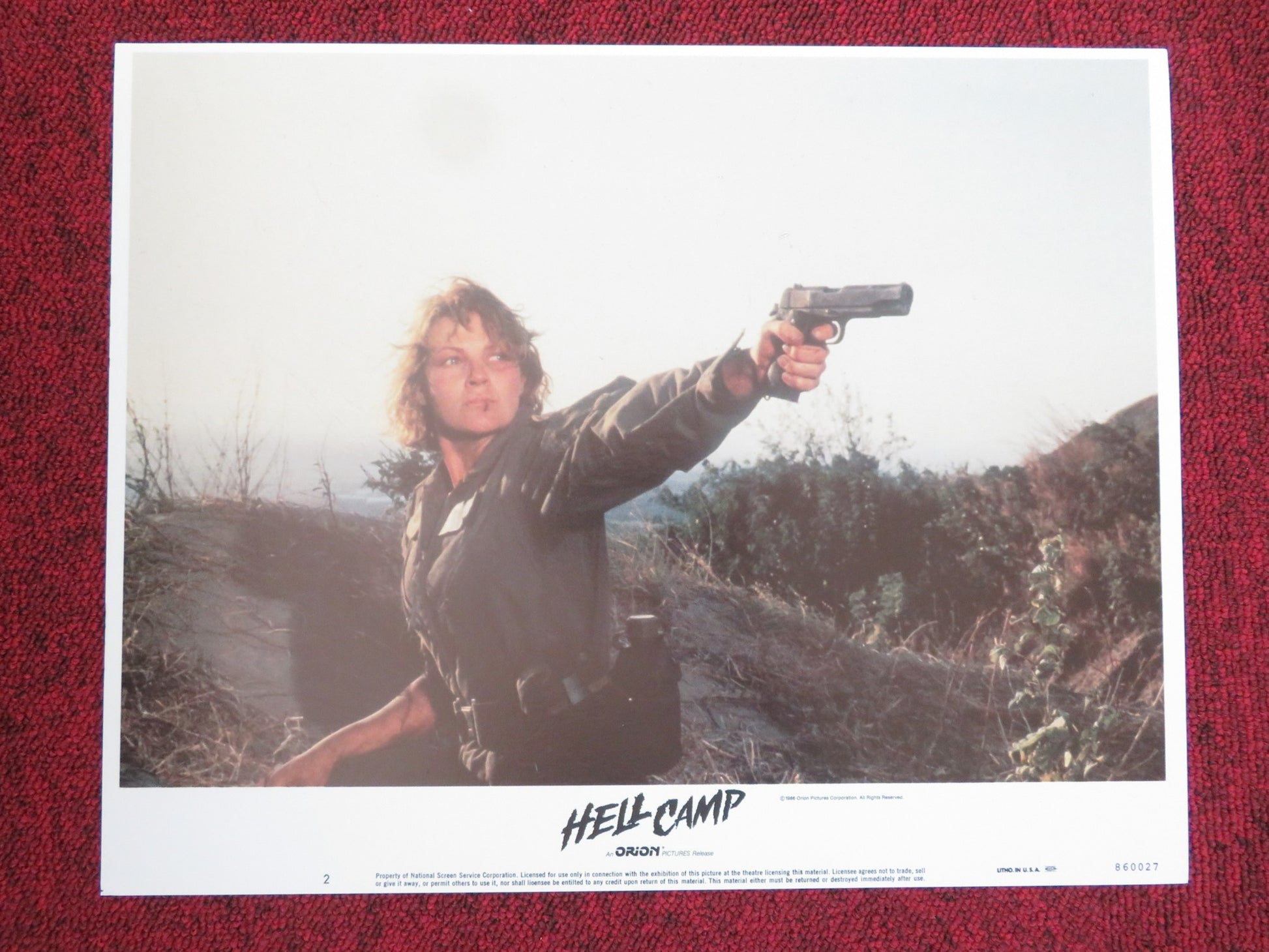 HELL CAMP US LOBBY CARD FULL SET TOM SKERRITT LISA EICHHORN 1986 - Rendezvous Cinema