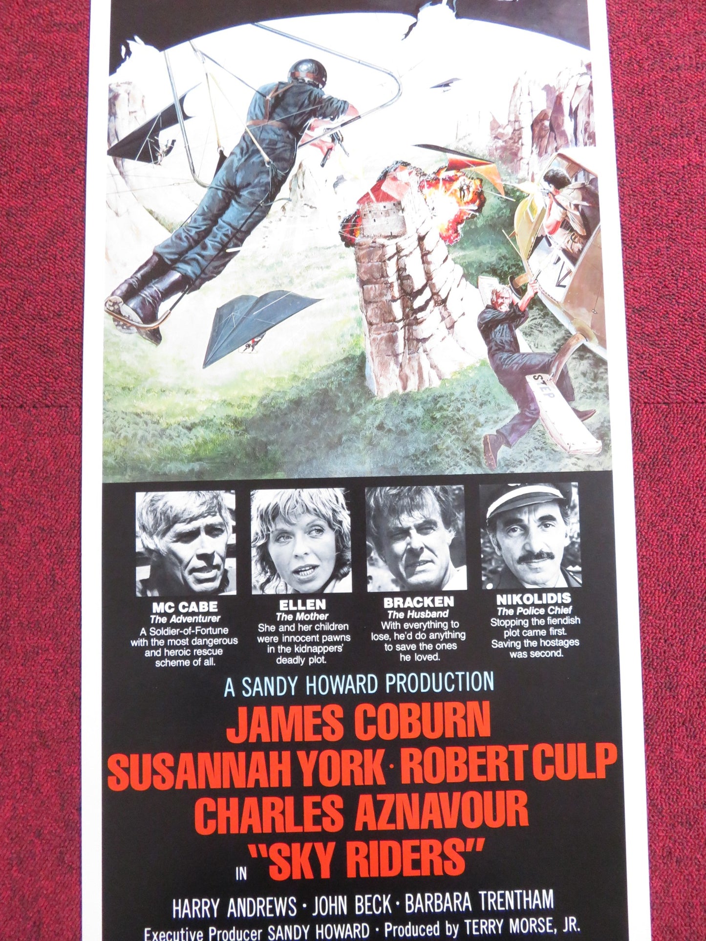 SKYRIDERS US INSERT POSTER JAMES CORBURN ROBERT CULP 1976 - Rendezvous Cinema