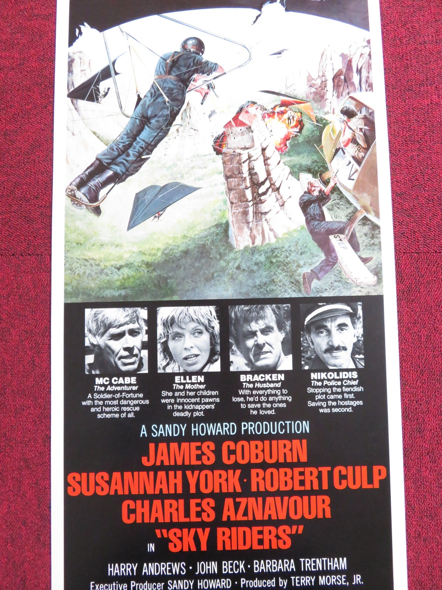 SKYRIDERS US INSERT POSTER JAMES CORBURN ROBERT CULP 1976 - Rendezvous Cinema
