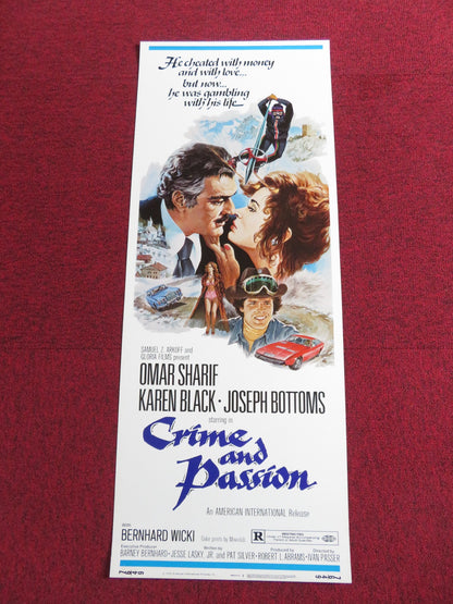CRIME AND PASSION US INSERT POSTER OMAR SHARIF KAREN BLACK 1976 - Rendezvous Cinema