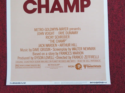 THE CHAMP US INSERT POSTER JON VOIGHT FAYE DUNAWAY 1979 - Rendezvous Cinema