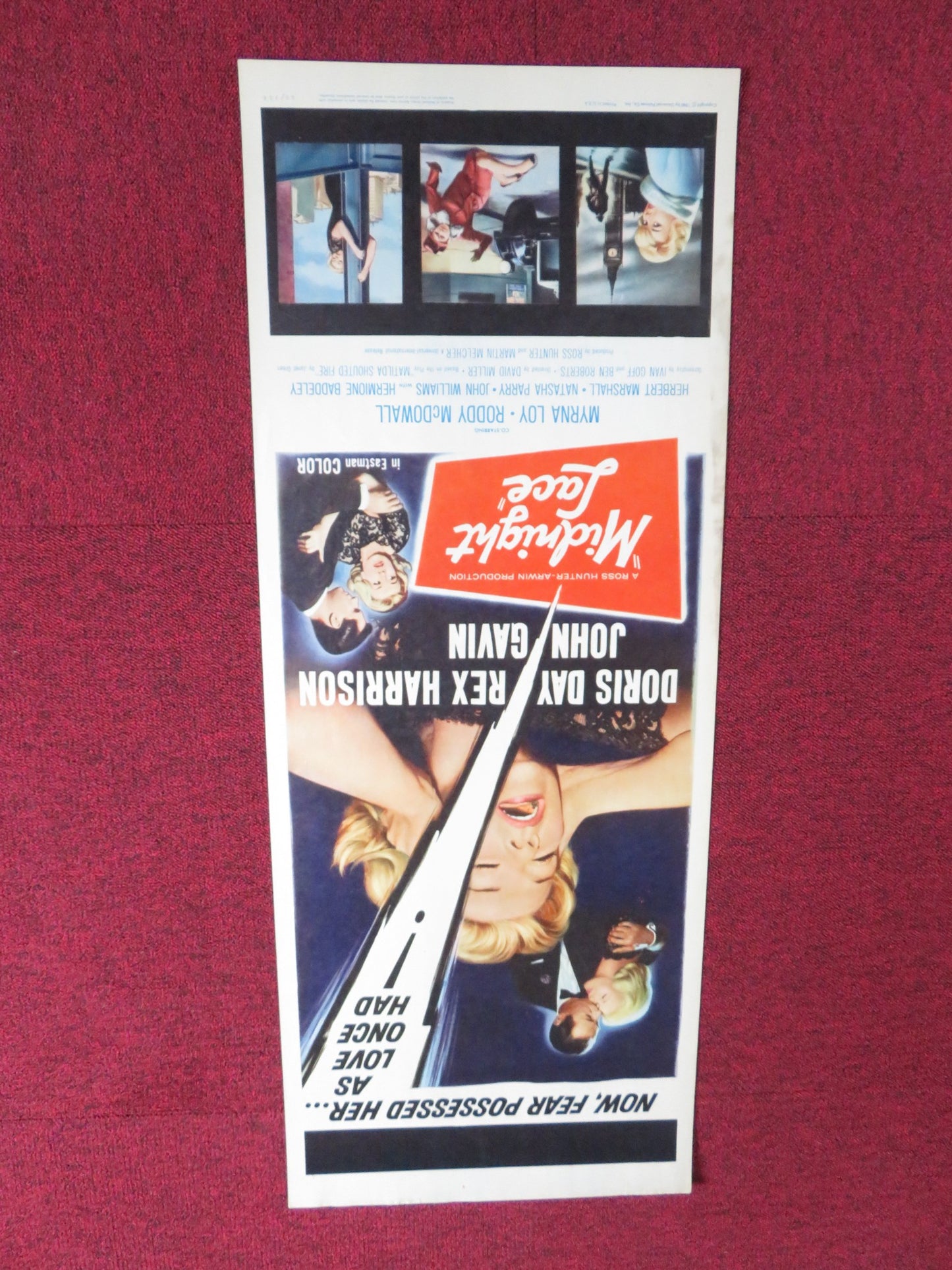 MIDNIGHT LACE US INSERT POSTER DORIS DAY REX HARRISON 1960 - Rendezvous Cinema