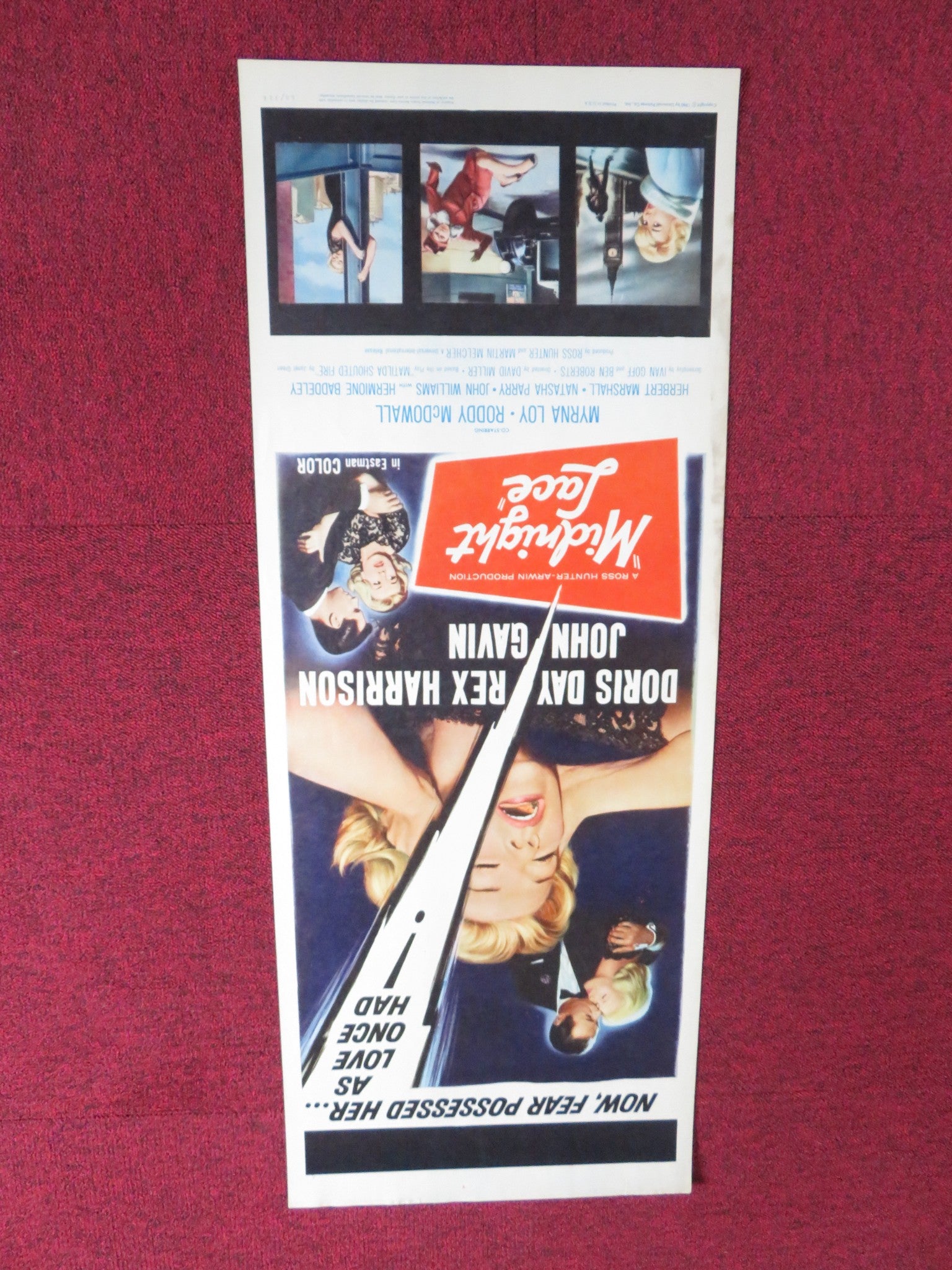 MIDNIGHT LACE US INSERT POSTER DORIS DAY REX HARRISON 1960 - Rendezvous Cinema