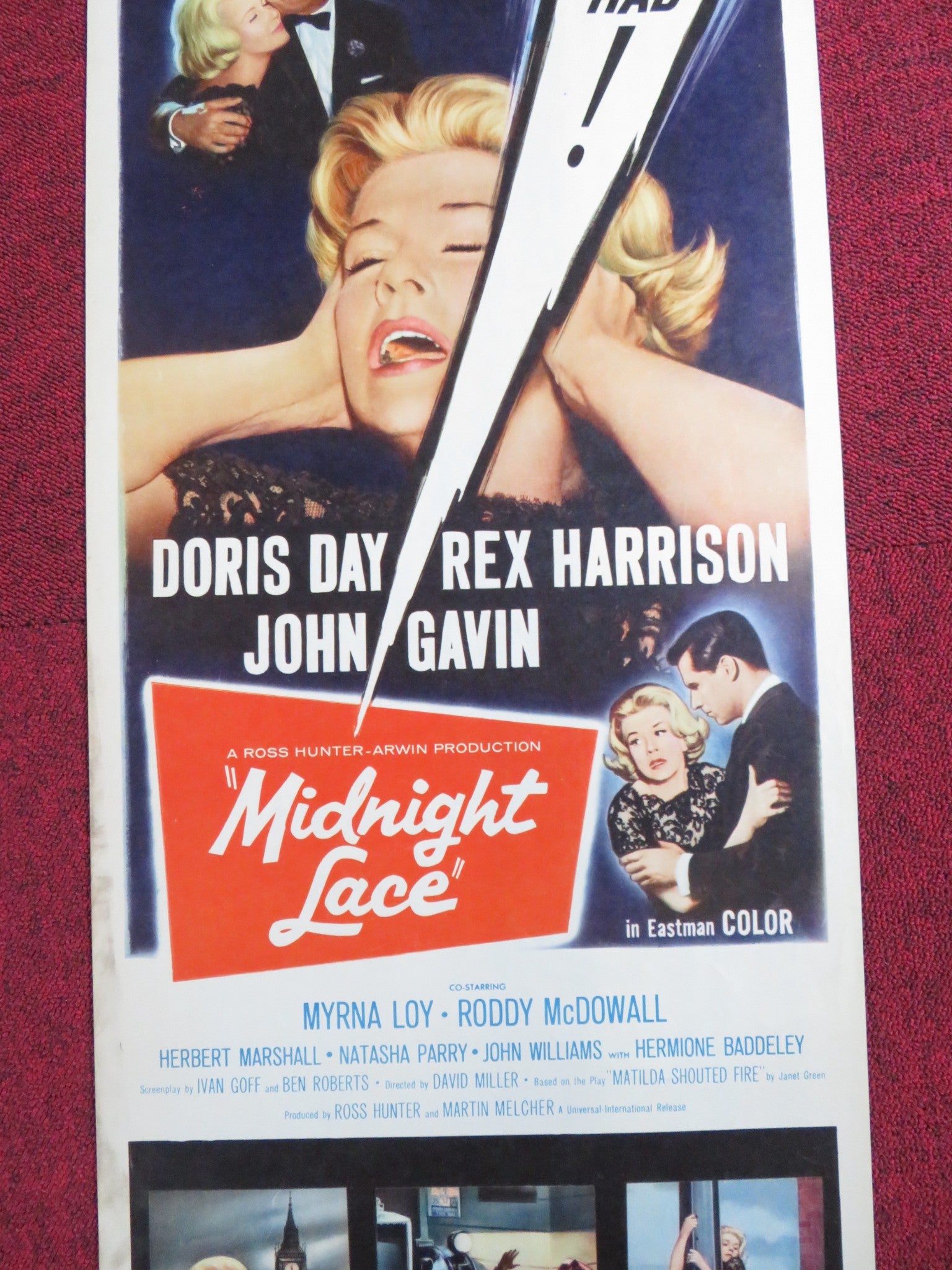 MIDNIGHT LACE US INSERT POSTER DORIS DAY REX HARRISON 1960 - Rendezvous Cinema