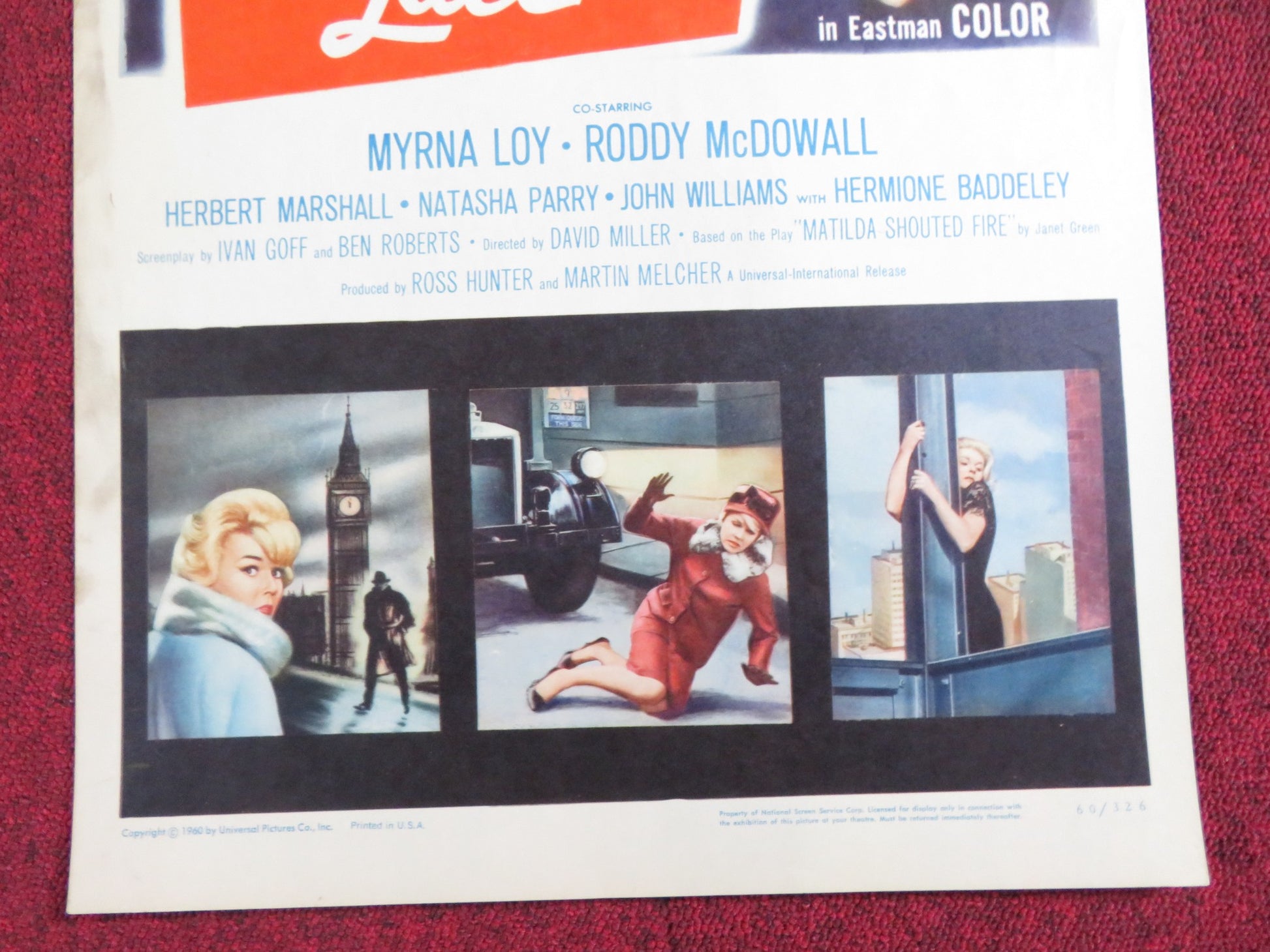 MIDNIGHT LACE US INSERT POSTER DORIS DAY REX HARRISON 1960 - Rendezvous Cinema