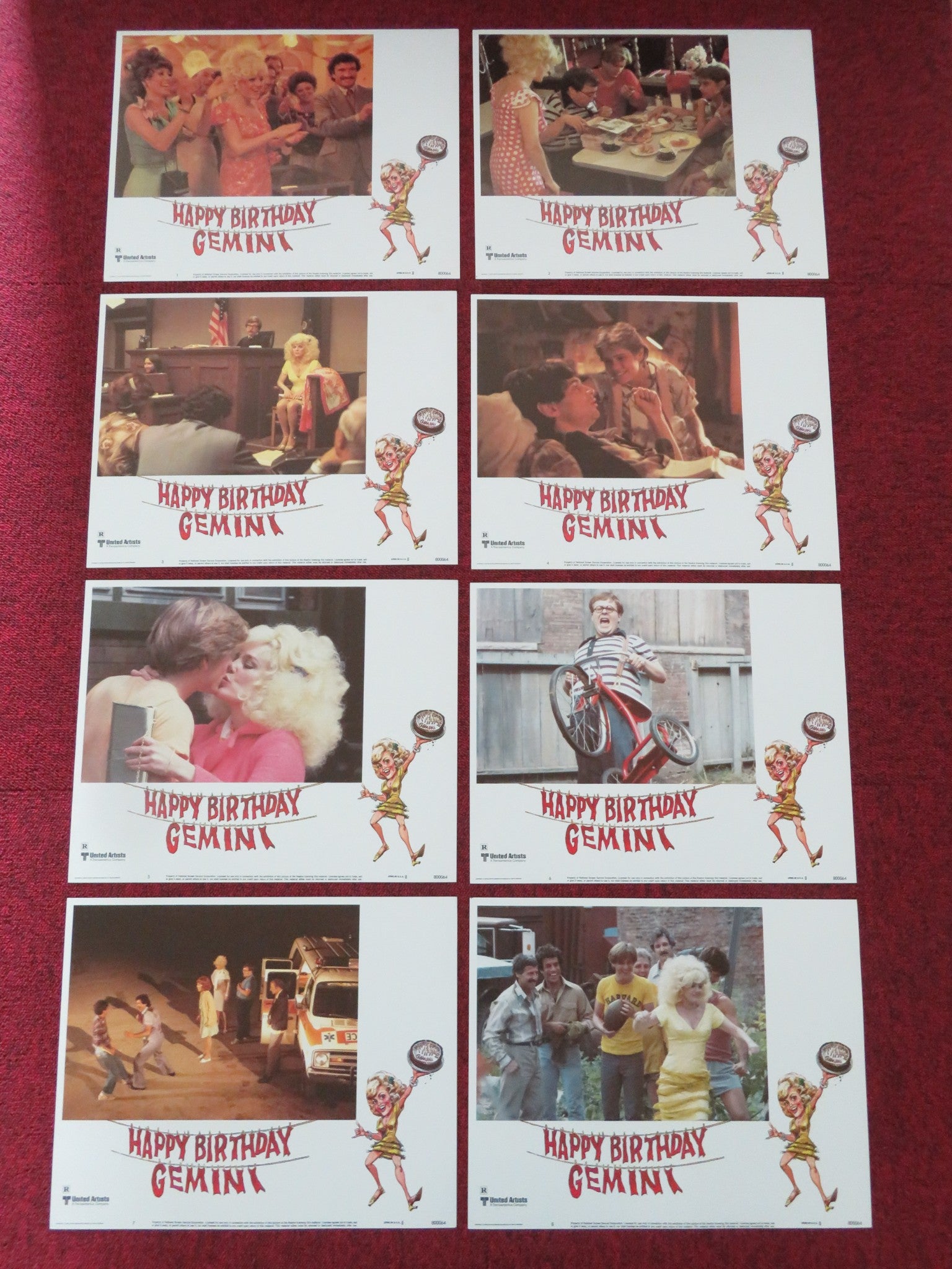 HAPPY BIRTHDAY, GEMINI US LOBBY CARD FULL SET MADELINE KAHN RITA MORENO 1980 - Rendezvous Cinema
