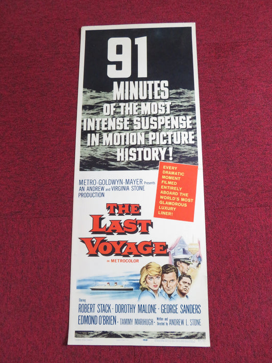 THE LAST VOYAGE US INSERT POSTER ROBERT STACK DOROTHY MALONE 1960