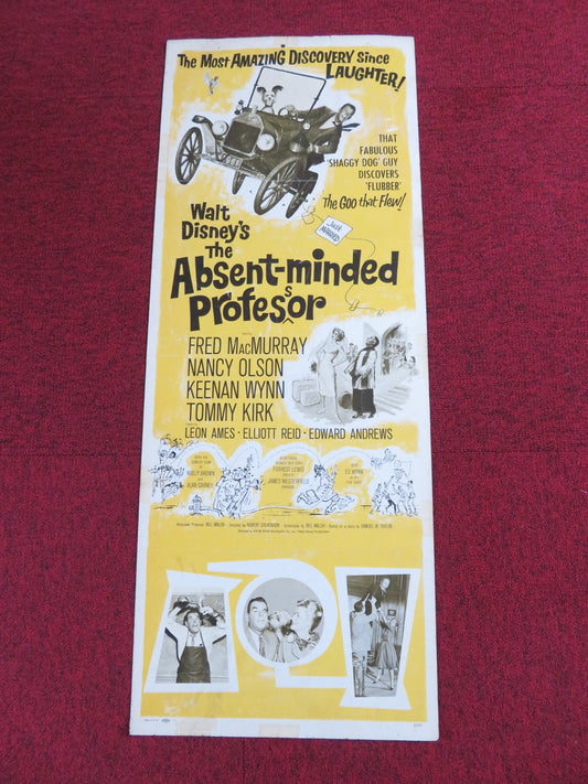 THE ABSENT MINDED PROFESSOR US INSERT POSTER DISNEY FRED MACMURRAY OLSON 1961