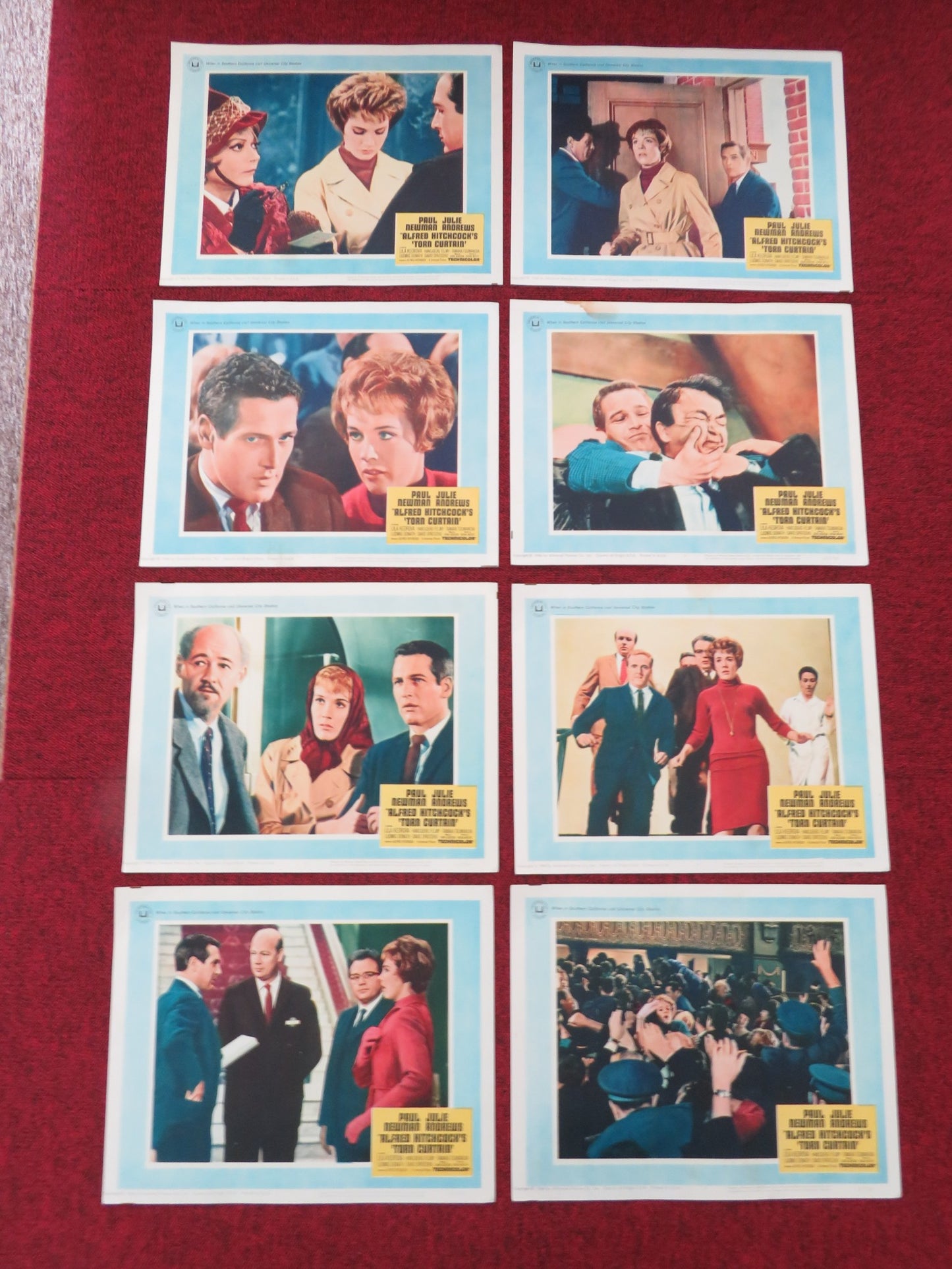 TORN CURTAIN US LOBBY CARD FULL SET PAUL NEWMAN JULIE ANDREWS 1966 - Rendezvous Cinema
