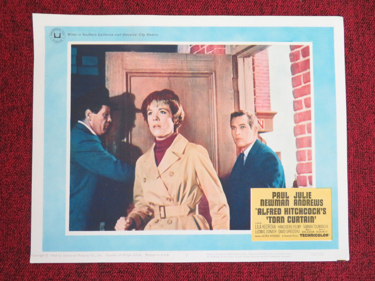 TORN CURTAIN US LOBBY CARD FULL SET PAUL NEWMAN JULIE ANDREWS 1966 - Rendezvous Cinema