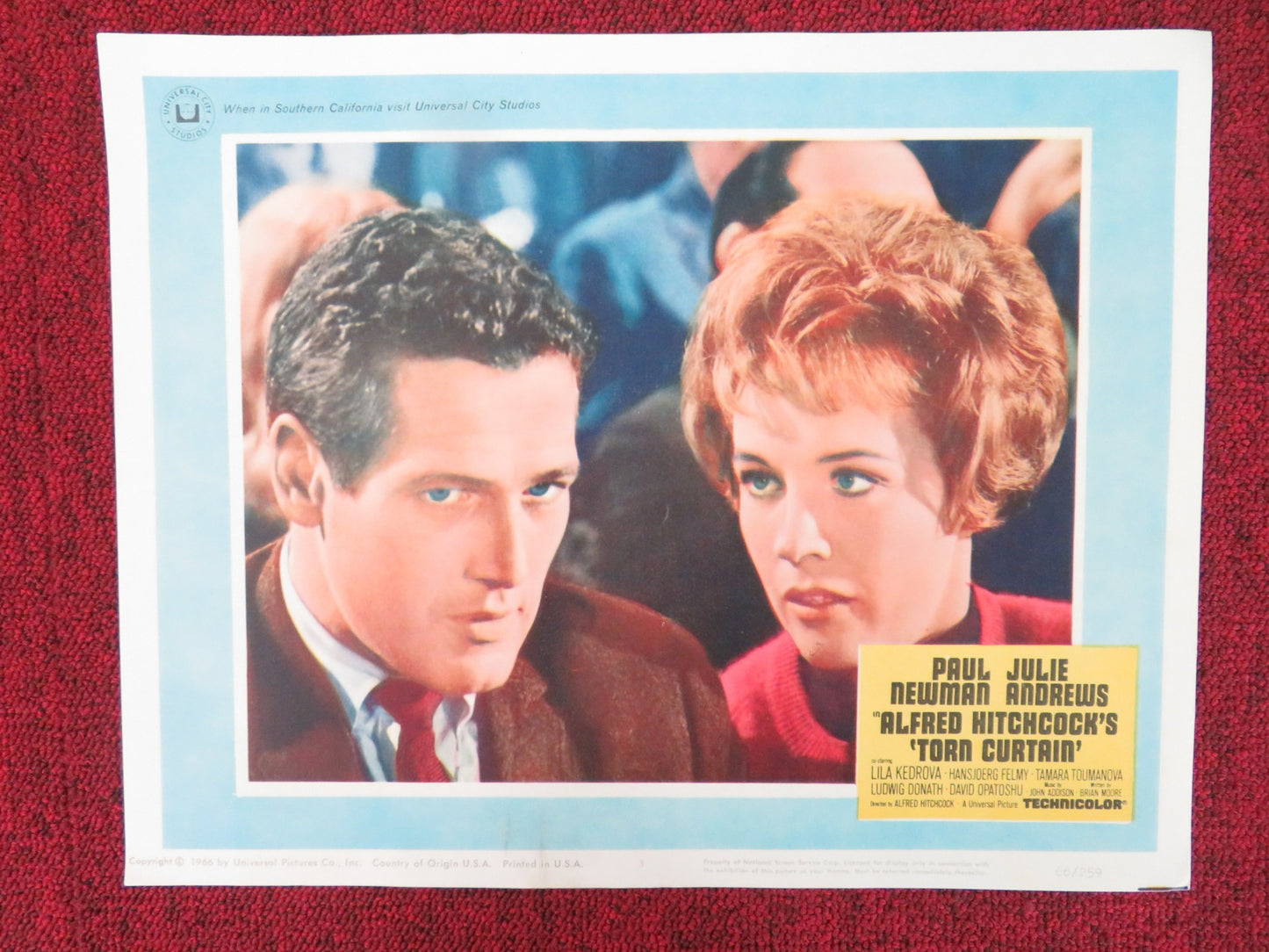 TORN CURTAIN US LOBBY CARD FULL SET PAUL NEWMAN JULIE ANDREWS 1966 - Rendezvous Cinema