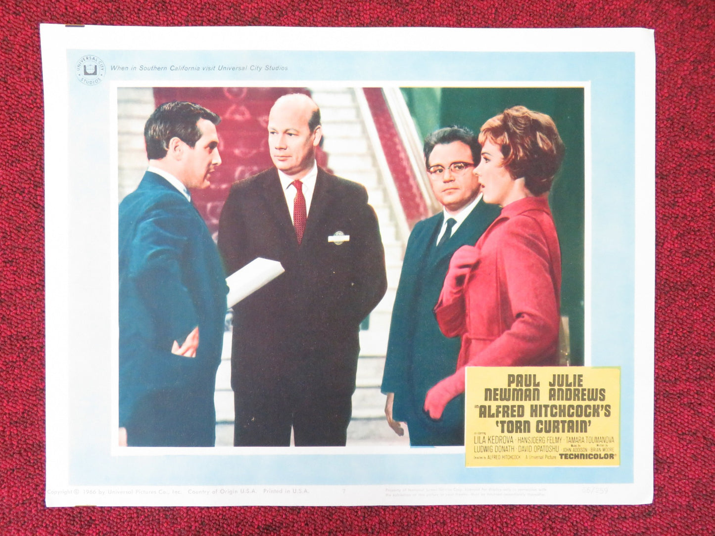 TORN CURTAIN US LOBBY CARD FULL SET PAUL NEWMAN JULIE ANDREWS 1966 - Rendezvous Cinema