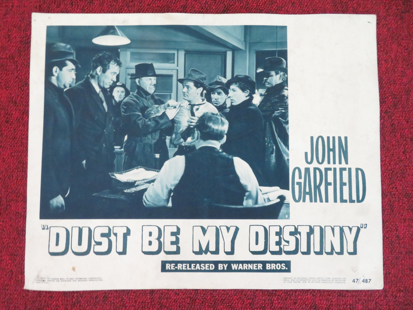 DUST BE MY DESTINY US LOBBY CARD FULL SET JOHN GARFIELD PRISCILLA LANE 1947 - Rendezvous Cinema