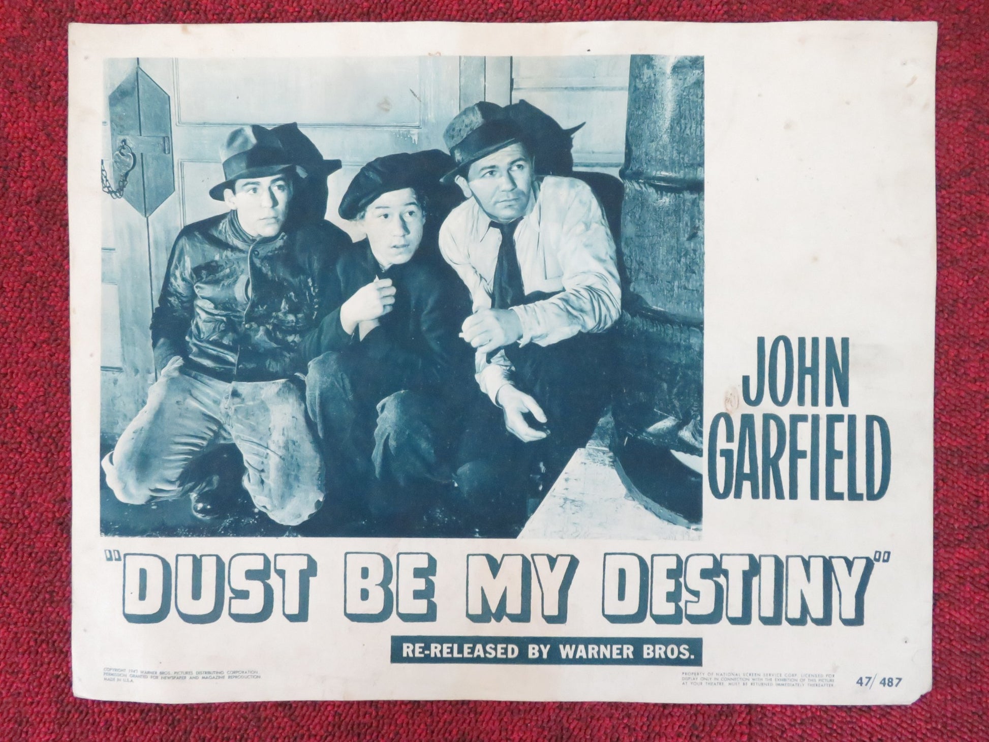 DUST BE MY DESTINY US LOBBY CARD FULL SET JOHN GARFIELD PRISCILLA LANE 1947 - Rendezvous Cinema