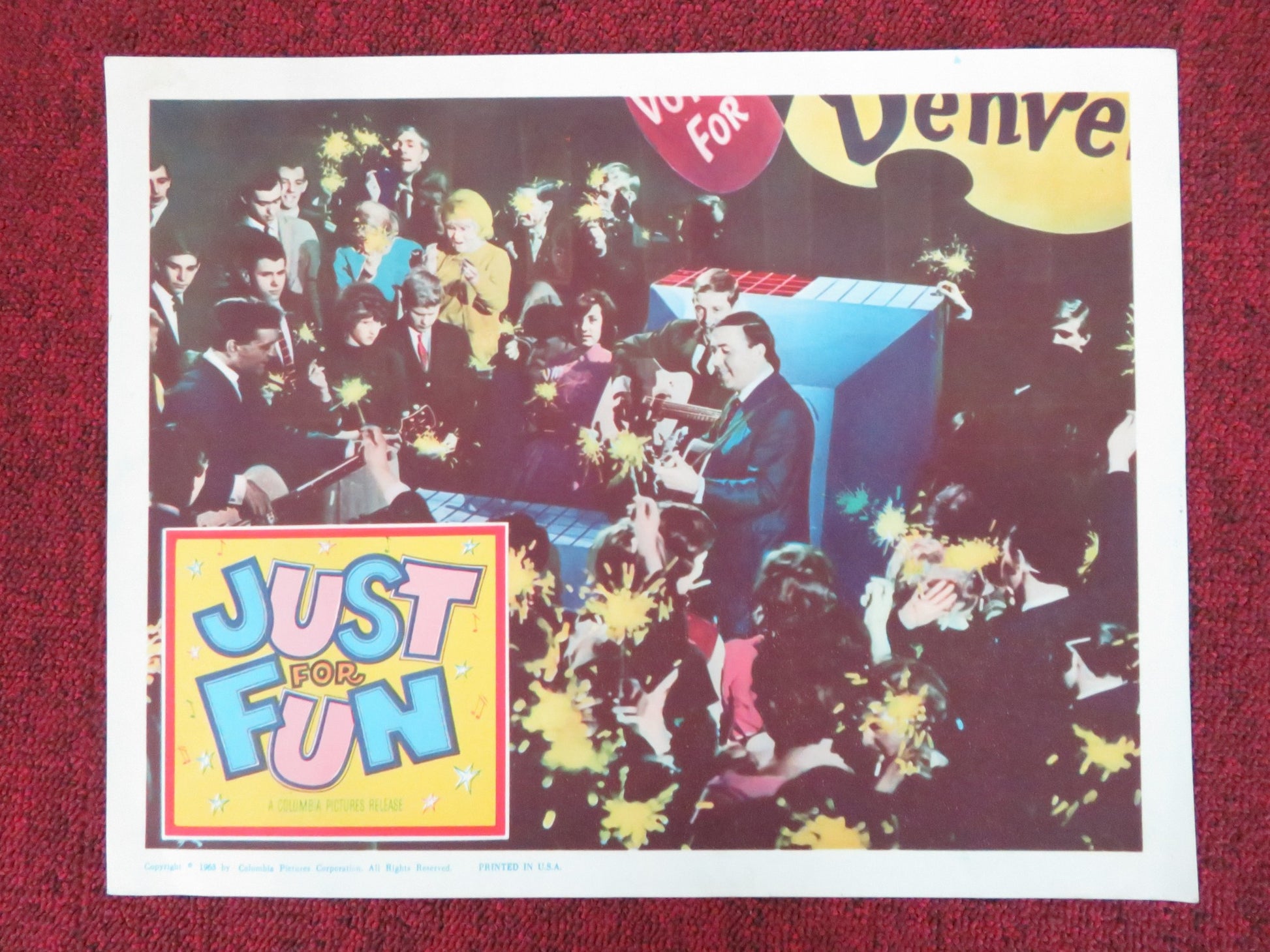 JUST FOR FUN US LOBBY CARD FULL SET BOBBY VEE THE CRICKETS 1963 - Rendezvous Cinema
