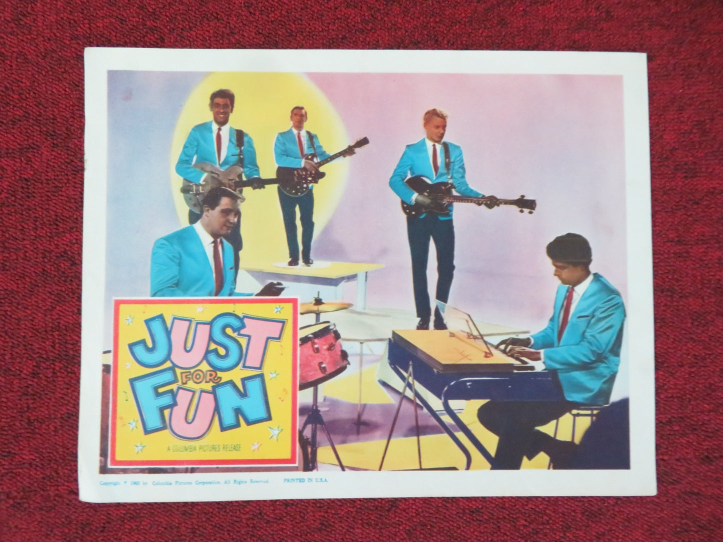 JUST FOR FUN US LOBBY CARD FULL SET BOBBY VEE THE CRICKETS 1963 - Rendezvous Cinema