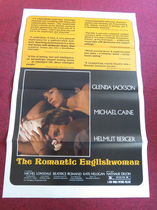 THE ROMANTIC ENGLISHWOMAN US TRI FOLDED ONE SHEET ROLLED POSTER G. JACKSON 1975 - Rendezvous Cinema