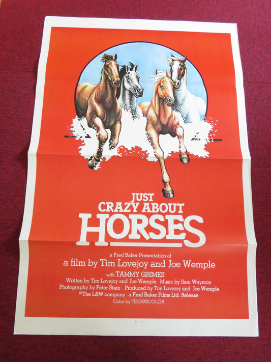 JUST CRAZY ABOUT HORSES US TRI FOLDED ONE SHEET ROLLED POSTER TAMMY GRIMES 1978 - Rendezvous Cinema