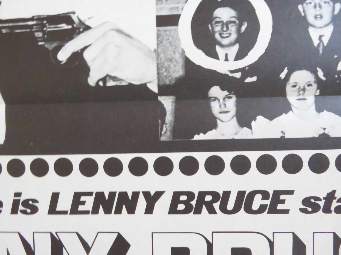 LENNY BRUCE WITHOUT TEARS US TRI FOLDED ONE SHEET ROLLED POSTER STEVE ALLEN 1972 - Rendezvous Cinema