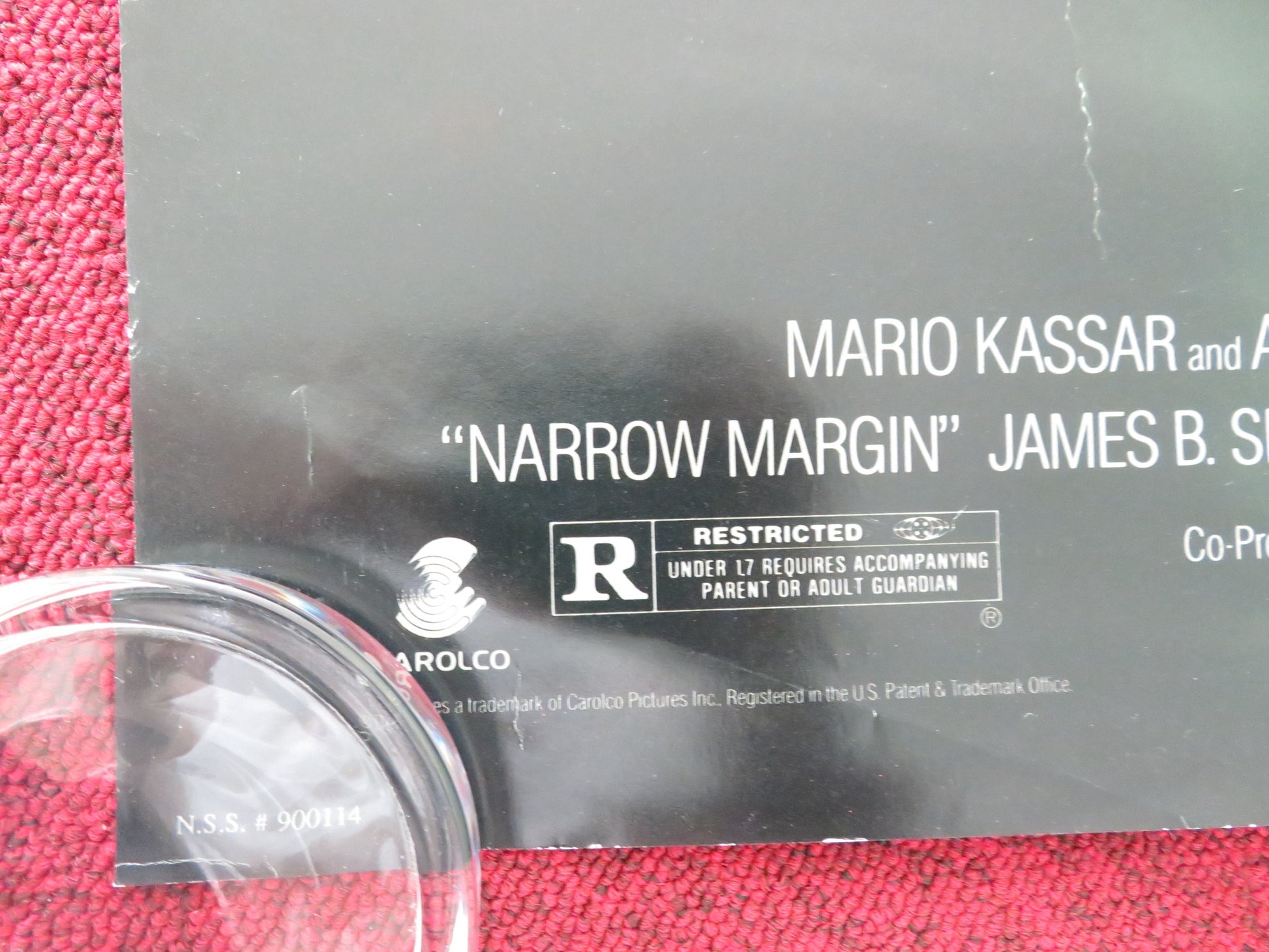 NARROW MARGIN US ONE SHEET ROLLED POSTER GENE HACKMAN ANNE ARCHER 1990 - Rendezvous Cinema